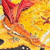 narya_flame: Smaug the dragon sitting on a pile of gold (Smaug)