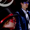 evilinsanemonkey: Kairi and Toma from Lupinranger vs Patranger in their masks (LvP: red and blue)
