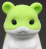 curtthompson: A green and white pencil eraser in the shape of a stylized hamster (gammahamster, green, hamster)