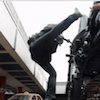 emyrys: (bucky getting on a bike the hard way)