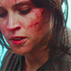 all_choseny: Jyn Erso looking down with a scratch across her face (Jyn Erso)