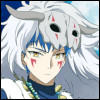 tangeriner: Shin-ah stares straight ahead, his mask mostly covering his blue hair (yona: shin-ah)