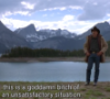 writedragon: Jack Twist in front of mountains being upset (unsatisfactory BbM)