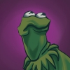 aim_of_destiny: Simple overpaint of Kermit the frog making That Face. You know the one. (kermit)