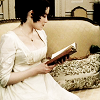 sea_changed: Woman in Regency dress reading a book (austen; reading)