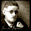 grayswandir: James Joyce against a background of his handwriting. (James Joyce)