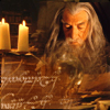 grayswandir: Gandalf reading by candlelight. (LotR: Gandalf)