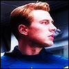 celli: Steve Rogers in uniform but not hood looking off to his left (Steve profile)
