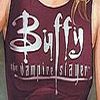 alixtii: The S8 cover where Buffy wears a BtVS t-shirt. Close-up on her breasts. Ironic? (btvs comicsverse)