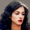 anghraine: photo of a woman with large dark eyes and black hair (vicky papodopoulou) as f!darcy (philadelphia)