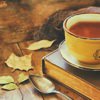 likealeafonthewind: book and a cup of tea (book, tea)