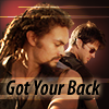 em_kellesvig: Ronon and John standing back to back weapons drawn. (SGARonon/John Back2Back)