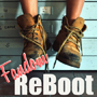 fandomreboot: Man's calves andworkboot-clad feet with caption "Fandom Reboot" (Default)