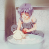 ifbymyhands: Kano washing Potato. (the happy days)