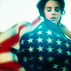 leia_solo: Lana Del Rey from her Ride video with the American flag wrapped around her chest (lana flag)