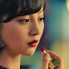 kurosakiami01: zhu hong applying red lipstick (zhu hong lipstick)