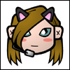pocketmouse: cartoon face, wearing headset & cat ears (pocketmouse_face)