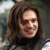 ancientreader: sebastian stan as the winter soldier smiling adorably, with slight buck teeth (smiling ws)