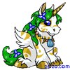 moth2fic: baby pegasus/unicorn with animated sparkles (unicorn_sparkling)