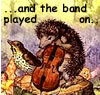 moth2fic: hedgehog playing double bass (bandom_hedgehog)