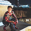 spideysense: (spidey ♦ rooftop crouch)