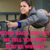 mlravenwrites: Screencap of Amy Santiago being carried away over Terry's shoulder, scowling with a finger pointed away from her. Words on top say "Come back and let me tell you why you're wrong". (amy b99 you're wrong)