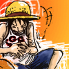 naye: luffy from one piece giggling (giggles)
