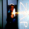 not_annika: Seven firing at Braxton as he tries to escape through the mess hall with ZAP! written over it. (no more of this)