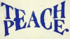 petra: Graffiti reading "Teach Peace" with the "ace" shared between words. (Teach Peace)