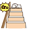 sweetmeow: (Go Go Go down the stairs)