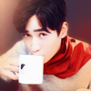 likealeafonthewind: Zhu Yilong drinking tea or coffee (zhuyilong)