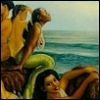 lavendertook: mermaids on rocks hanging out, preening, and jamming (mermaids of the canary islands)