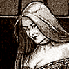 ilyena_sylph: black and white art of a woman smirking (Lady with a smirk)