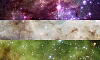 technoshaman: GQ Nebula pride flag (purple over white over green) by Laurie Ray (they/them) (gq)