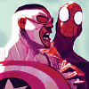 chase_acow: sam wilson yelling at spiderman in the comics (cap sam and spidey)
