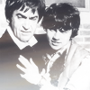 turlough: Jamie & the Doctor clings together, Second Doctor adventure 'The Invasion' ((dr who) *clings*)