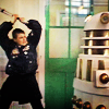 turlough: Ace attacks a Dalek with a baseball bat, Seventh Doctor adventure 'Remembrance of the Daleks' ((dr who) ace will fuck your shit up)