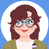 tozka: caucasian person with longish brown hair and glasses (me via picrew cutie creator)