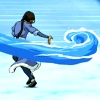 frith_in_thorns: Katara against a background of ice, bending a blue wave of water (AA Katara)