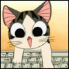 cydling: animated anime cat key smashing on a keyboard (chii - keysmash)