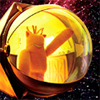 yati: A plush alien waving from its spaceship (aliens have landed!)