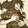 hokuton_punch: Fanart of Uchiha Itachi and Sasuke hugging, captioned "make it home again." (naruto uchiha hugs)