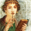 tozka: a woman holding a book, looking contemplative (book vintage woman hm)