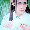 jo_lasalle: Jiang Cheng holding a bunny looking shy (CQL - JC bunny)