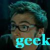 alixtii: The Tenth Doctor, wearing his glasses. Text: "geek" (glasses)