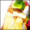 blackshadow: Curled into a ball with his face hidden in his arms. (hide face [:(])