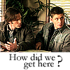 yourlibrarian: HowDidGetHere-Sam and Dean at table (SPN-HowDidGetHere-winchester84)