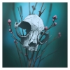 wispywillow: animal skull posed atop branches beginning to bud (animal skull flower buds)