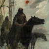 wispywillow: painting of three Black Riders from the Lord of the Rings (lotr ringwraiths)