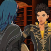 sarajayechan: Claude and female Byleth having a serious talk in the library ([FE3H] Claude/Byleth)